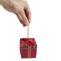 Cadeau de Noël tartan à suspendre-Gifi