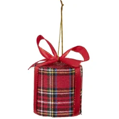 Cadeau de Noël tartan à suspendre-Gifi