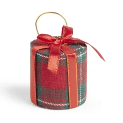 Cadeau de Noël tartan à suspendre-Gifi