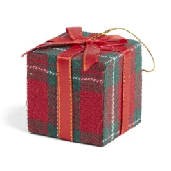 Cadeau de Noël tartan à suspendre-Gifi