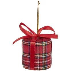 Cadeau de Noël tartan à suspendre-Gifi