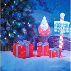 Cadeau lumineux rouge Homday 40 LED intérieur extérieur x3-Gifi Sale