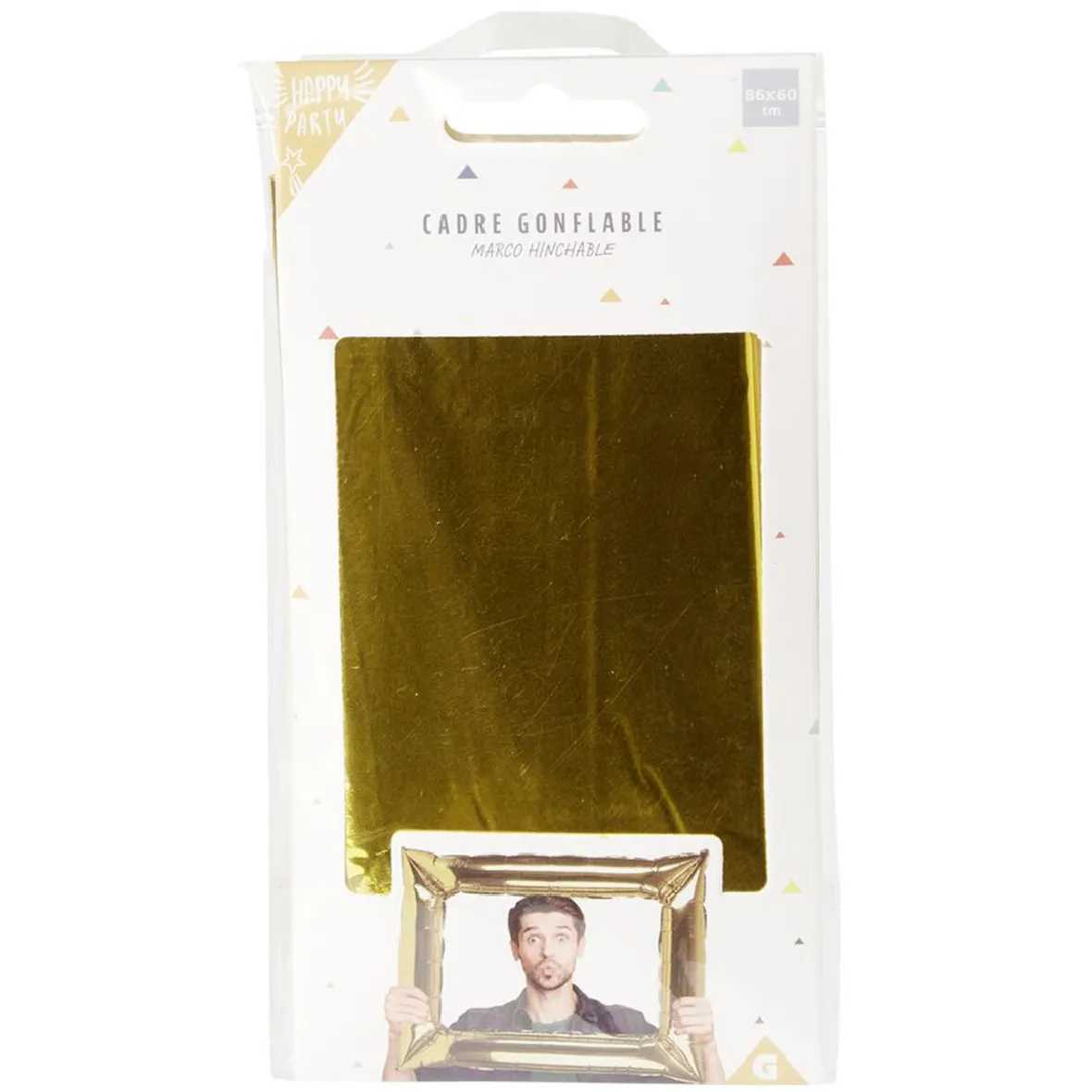 Cadre photo gonflable doré 86x60cm-Gifi Outlet