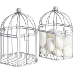 Cage à dragées argentée x2-Gifi