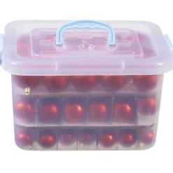 Caisse boules de Noël métallisées x70-Gifi New