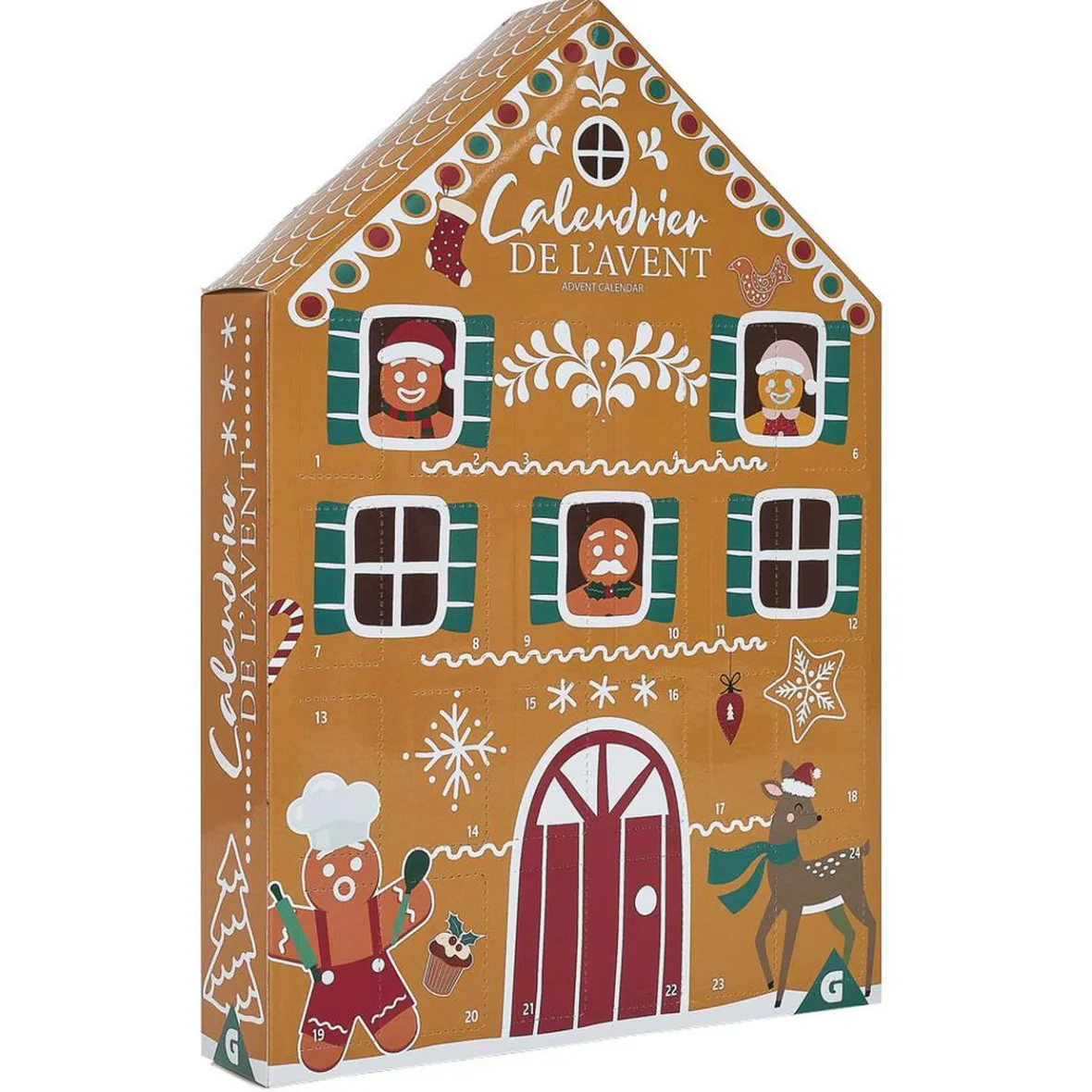 Calendrier de l'avent 24 suspensions bois-Gifi Discount
