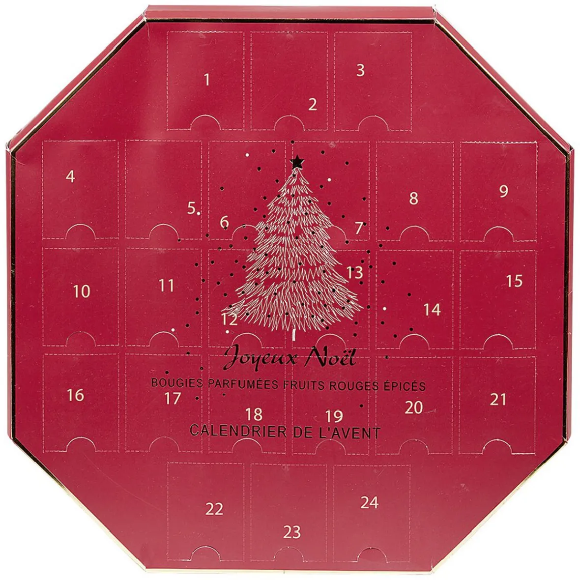 Calendrier de l'Avent avec 24 bougies parfumées Baies d’hiver-Gifi Online