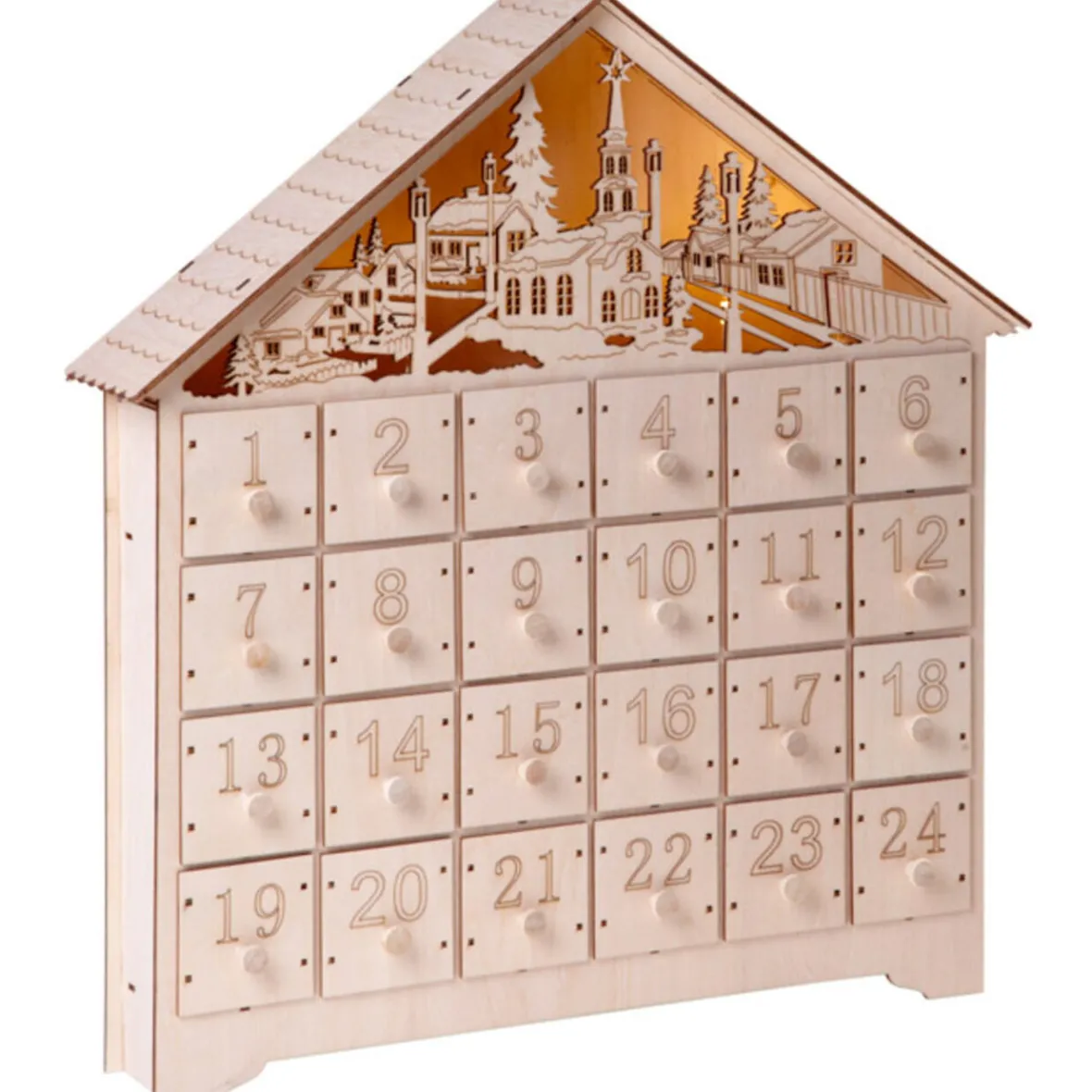 Calendrier de l'avent lumineux blanc fixe-Gifi Hot