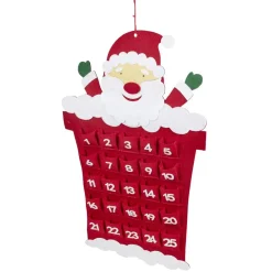 Calendrier de l'avent Père Noël feutre rouge 25 cases-Gifi Sale