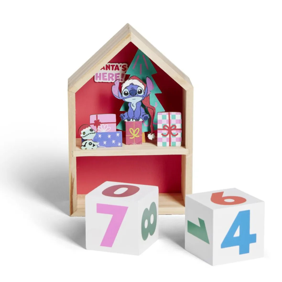 Calendrier Disney Stitch en bois H17cm-Gifi Outlet