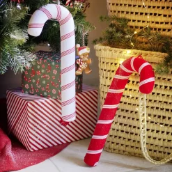Canne à sucre déco Noël à suspendre rouge H40cm-Gifi Best