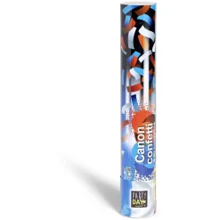 Canon à confettis bleu, blanc, rouge Ø5xH30cm-Gifi Outlet