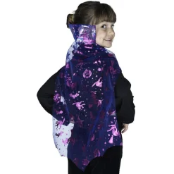 Cape Halloween pour enfant 7/9 ans orange violet ou vert-Gifi Online