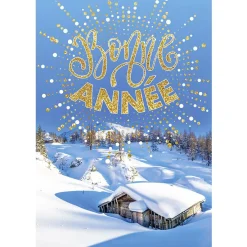 Carte Belle et heureuse année décor Noël-Gifi Outlet