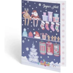Carte de voeux Noël 12x17cm-Gifi Clearance