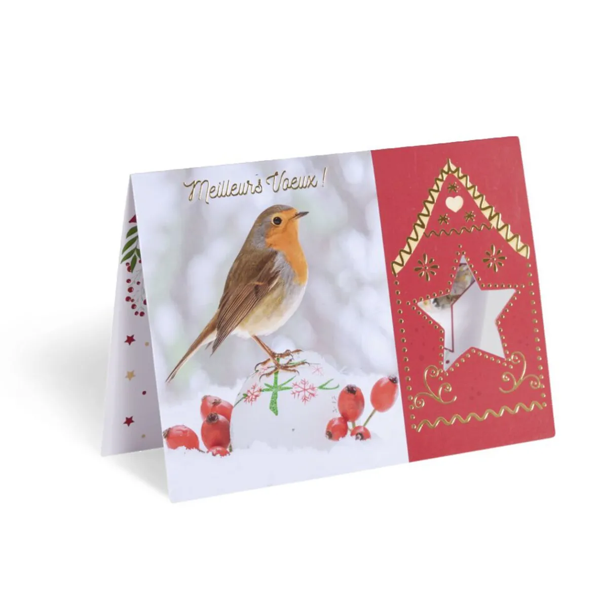 Carte de voeux Noël 12x17cm-Gifi Clearance