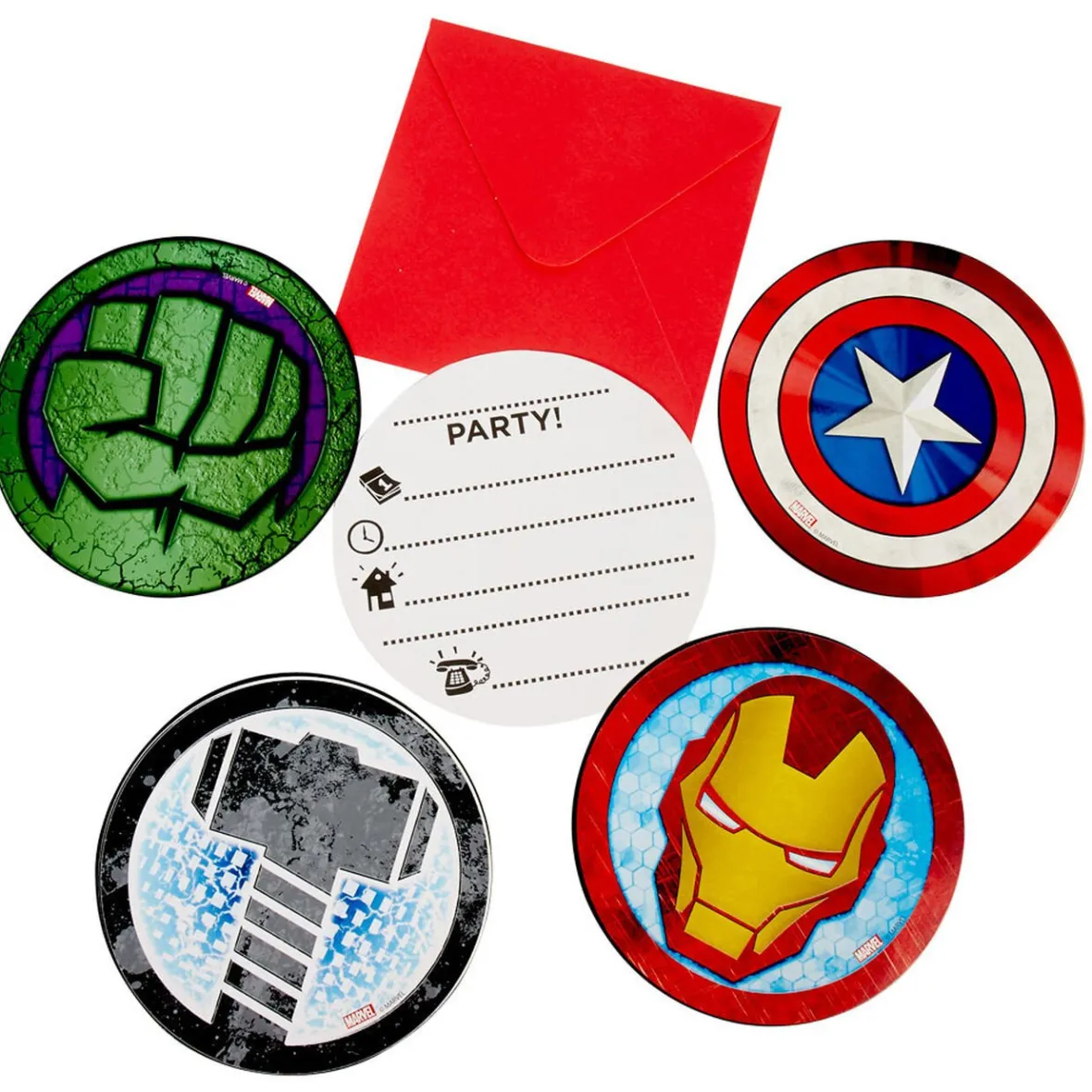 Carte d'invitation Avengers x6-Gifi Outlet