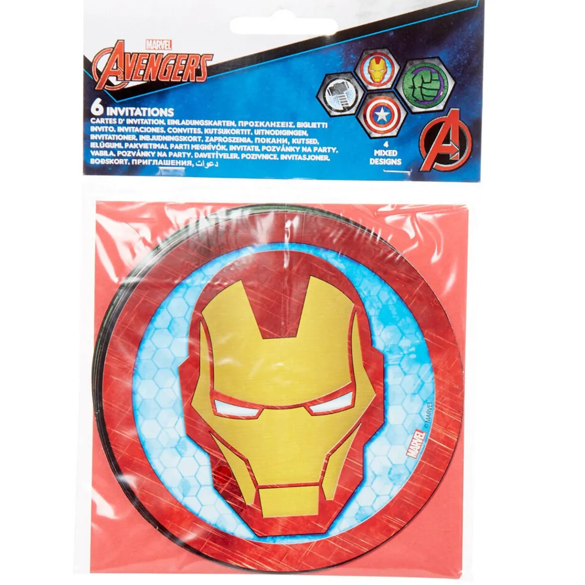 Carte d'invitation Avengers x6-Gifi Outlet