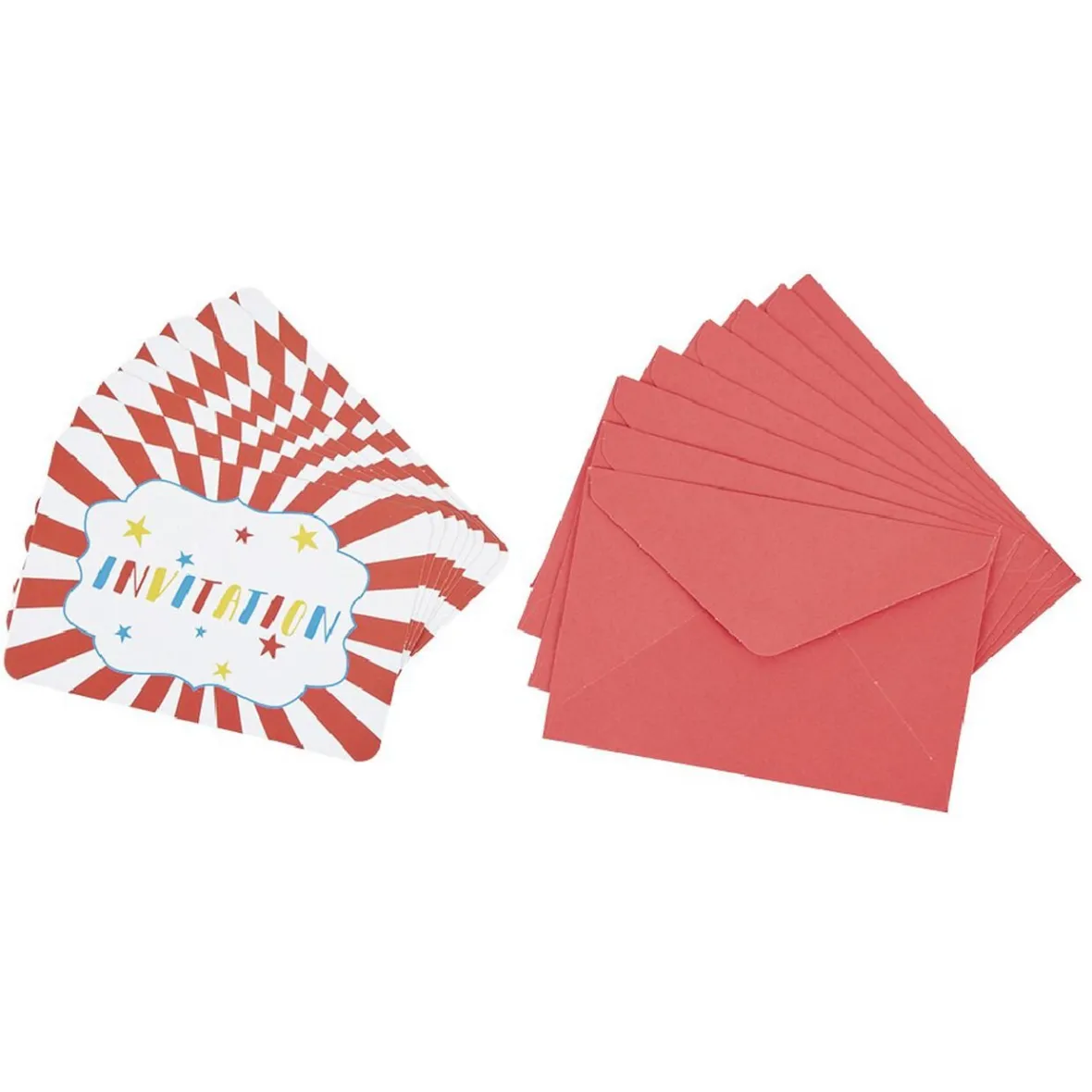 Carte d'invitation Circus avec enveloppe x 8-Gifi New