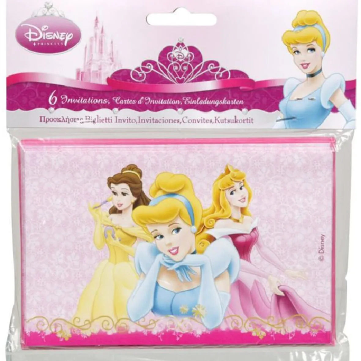 Carte invitation Princesse Disney x6-Gifi Hot
