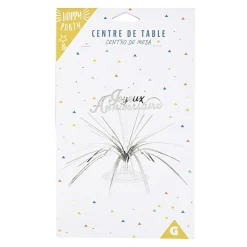 Centre de table "Joyeux anniversaire" argenté-Gifi Outlet