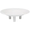 Centre de table rond surélevé à pieds mdf sculpté blanc-Gifi Online