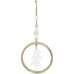 Cercle en bois fantaisie à suspendre Ø8cm - 3 modèles-Gifi Online