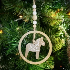 Cercle en bois fantaisie à suspendre Ø8cm - 3 modèles-Gifi Online