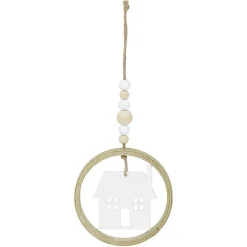 Cercle en bois fantaisie à suspendre Ø8cm - 3 modèles-Gifi Online