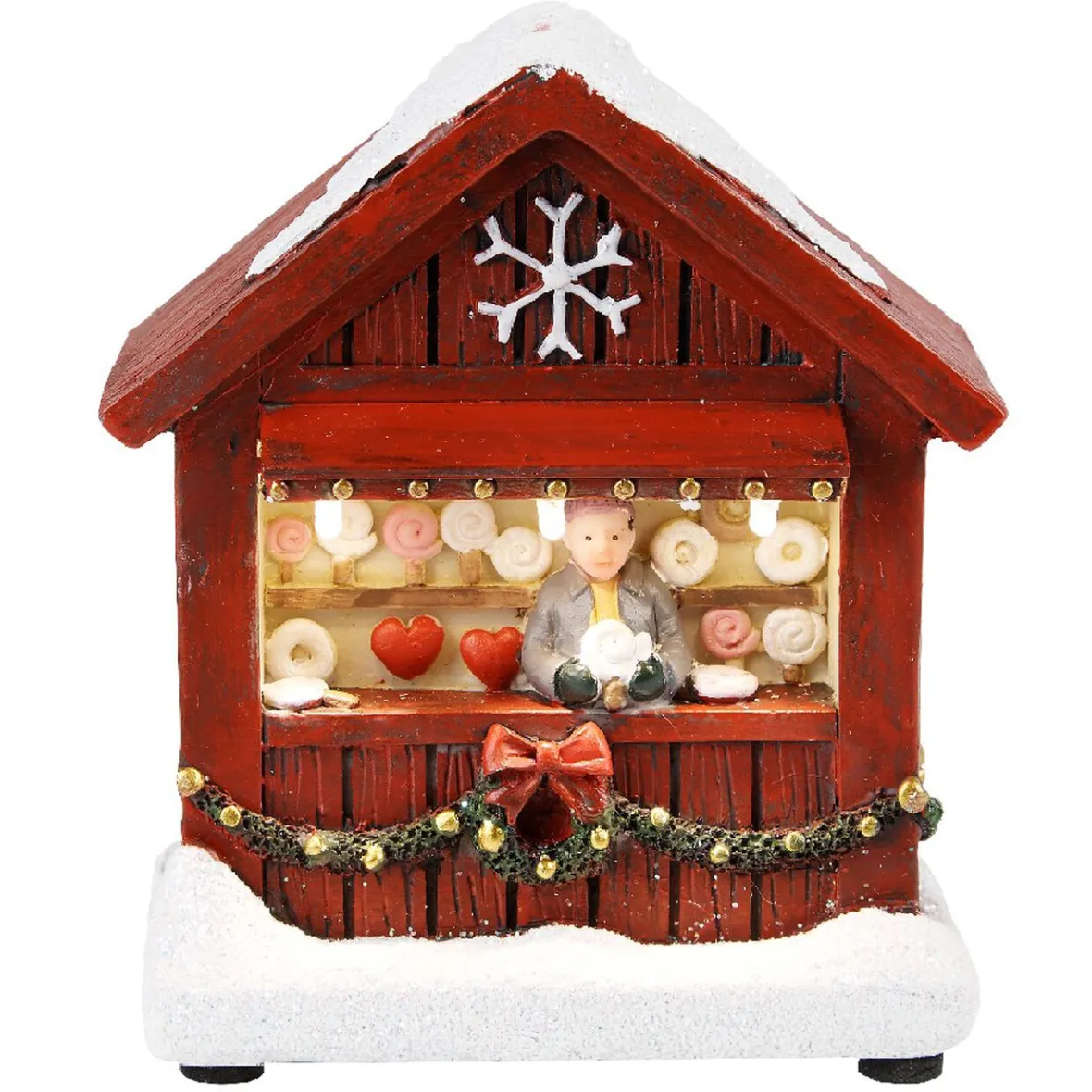 Chalet de Noël avec figurine lumineuse 3 LED-Gifi