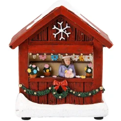 Chalet de Noël avec figurine lumineuse 3 LED-Gifi