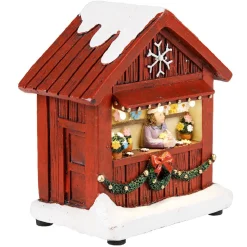 Chalet de Noël avec figurine lumineuse 3 LED-Gifi
