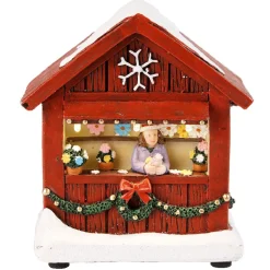 Chalet de Noël avec figurine lumineuse 3 LED-Gifi
