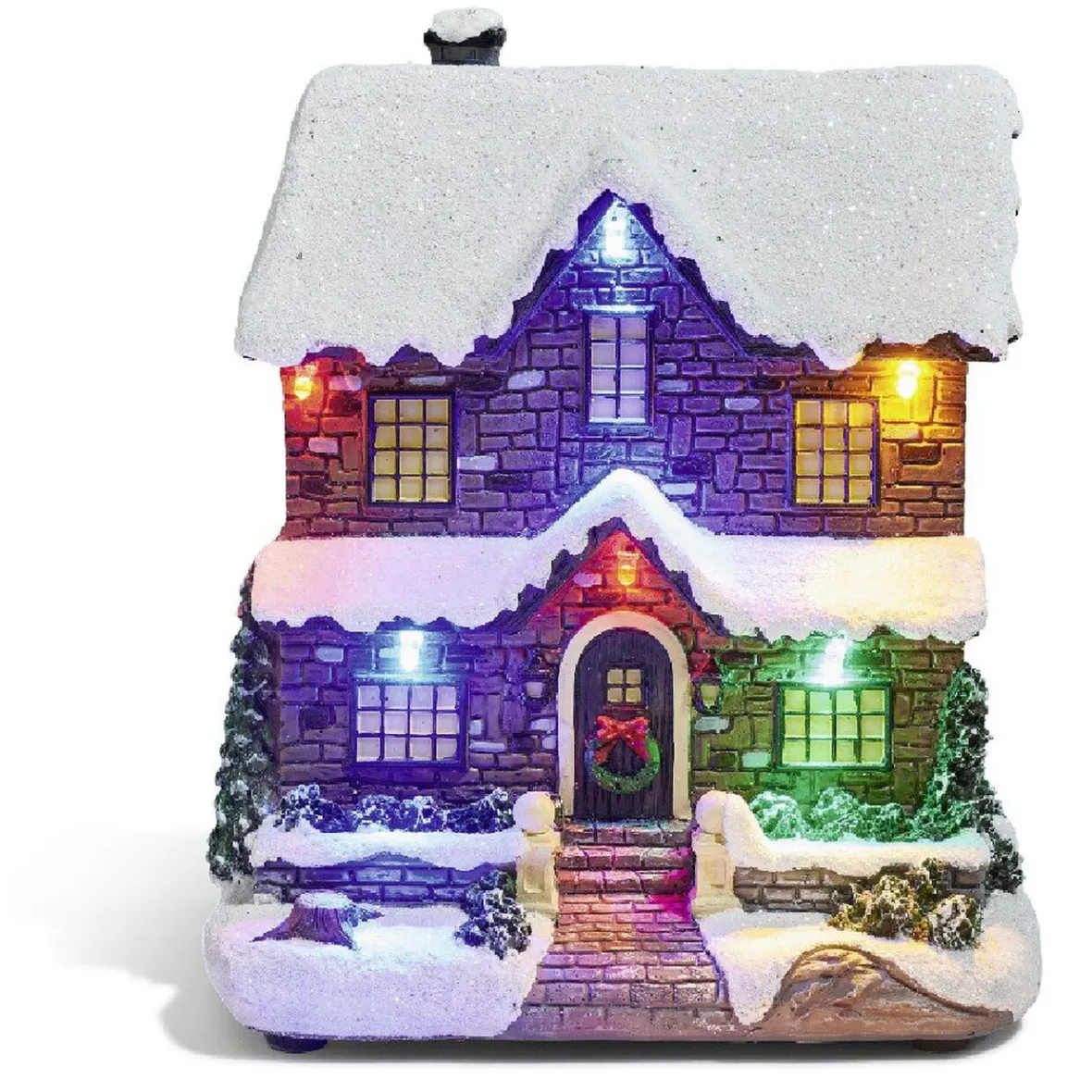 Chalet de Noël lumineux 6 LED en résine-Gifi Best