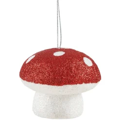 Champignon de Noël à suspendre pailleté-Gifi New