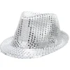 Chapeau à sequins avec led doré ou argenté-Gifi Outlet