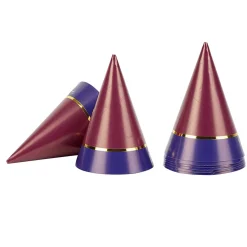 Chapeau de fête bleu et rouge en carton x 8-Gifi Sale