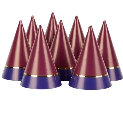 Chapeau de fête bleu et rouge en carton x 8-Gifi Sale