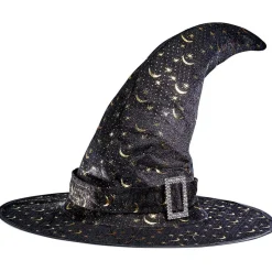 Chapeau de sorcière enfant noir et doré-Gifi Discount