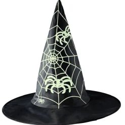 Chapeau de sorcière imprimé toile d'araignée phosphorescent Ø40cm-Gifi Hot