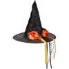 Chapeau de sorcière noeud fleur noir orange H41 cm-Gifi Outlet