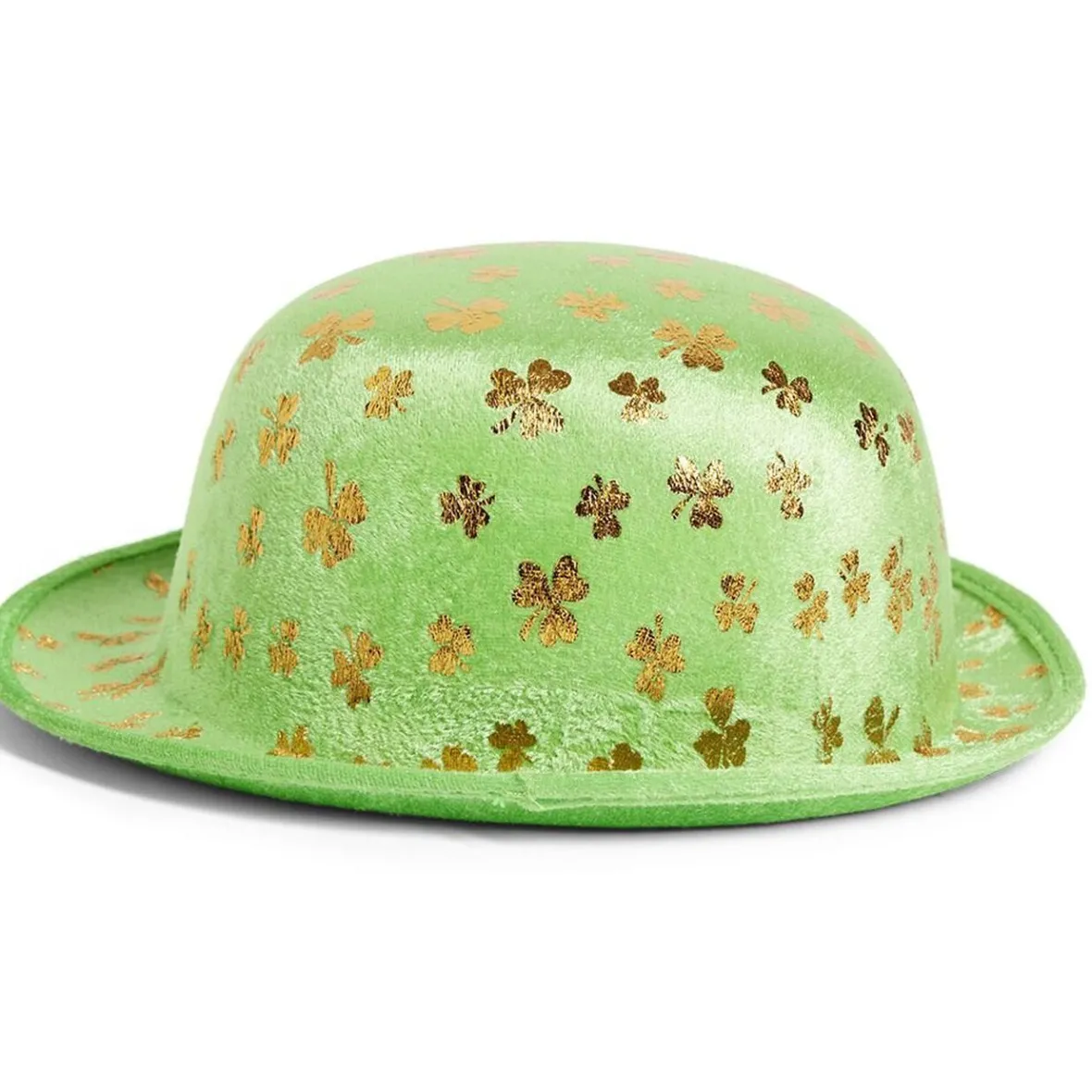 Chapeau Saint-Patrick taille adulte polyester vert avec trèfles dorés-Gifi Discount
