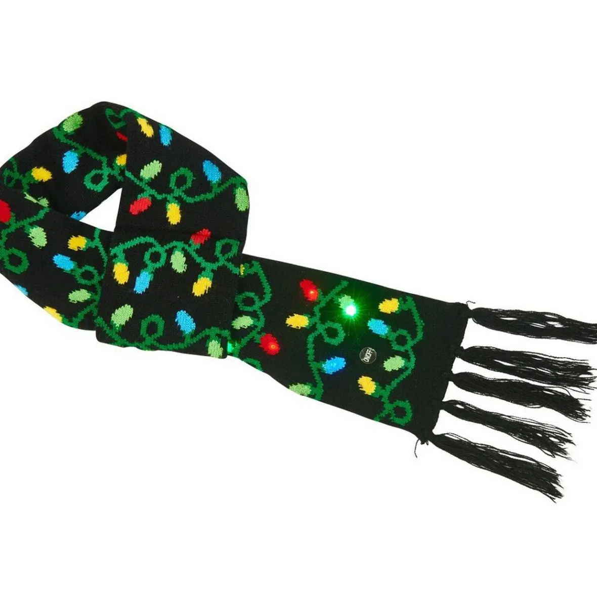 Écharpe de Noël lumineuse noire-Gifi