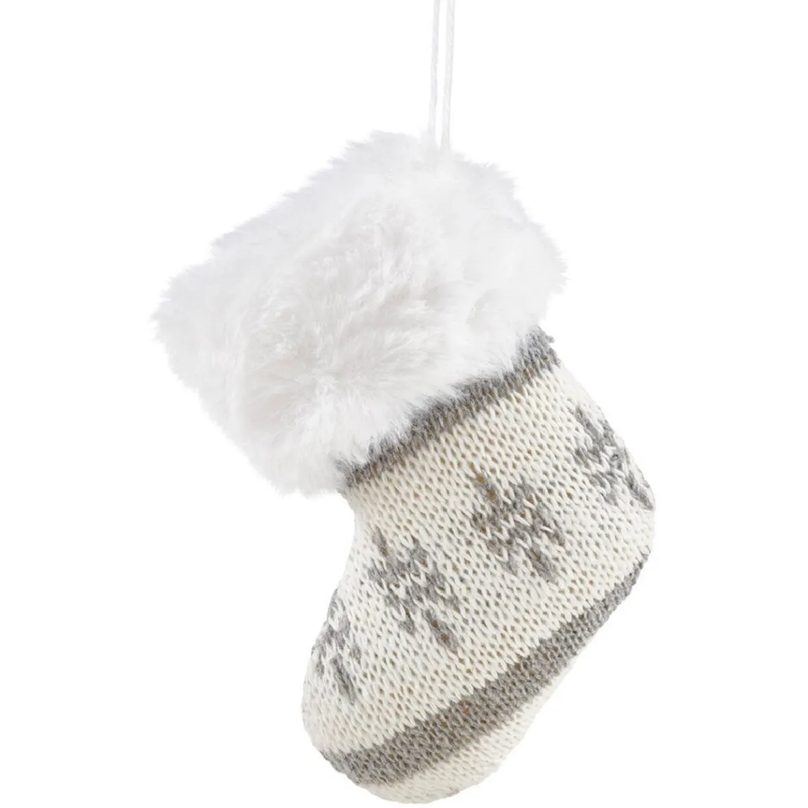 Chaussette de Noël à suspendre grise-Gifi Sale