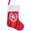 Chaussette de Noël lumineuse rouge et blanche H38cm-Gifi Sale