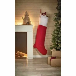 Chaussette de Noël rouge XXL H1,13 m-Gifi Clearance
