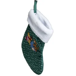 Chaussette de Noël Winnie vert et blanc H25cm-Gifi Discount