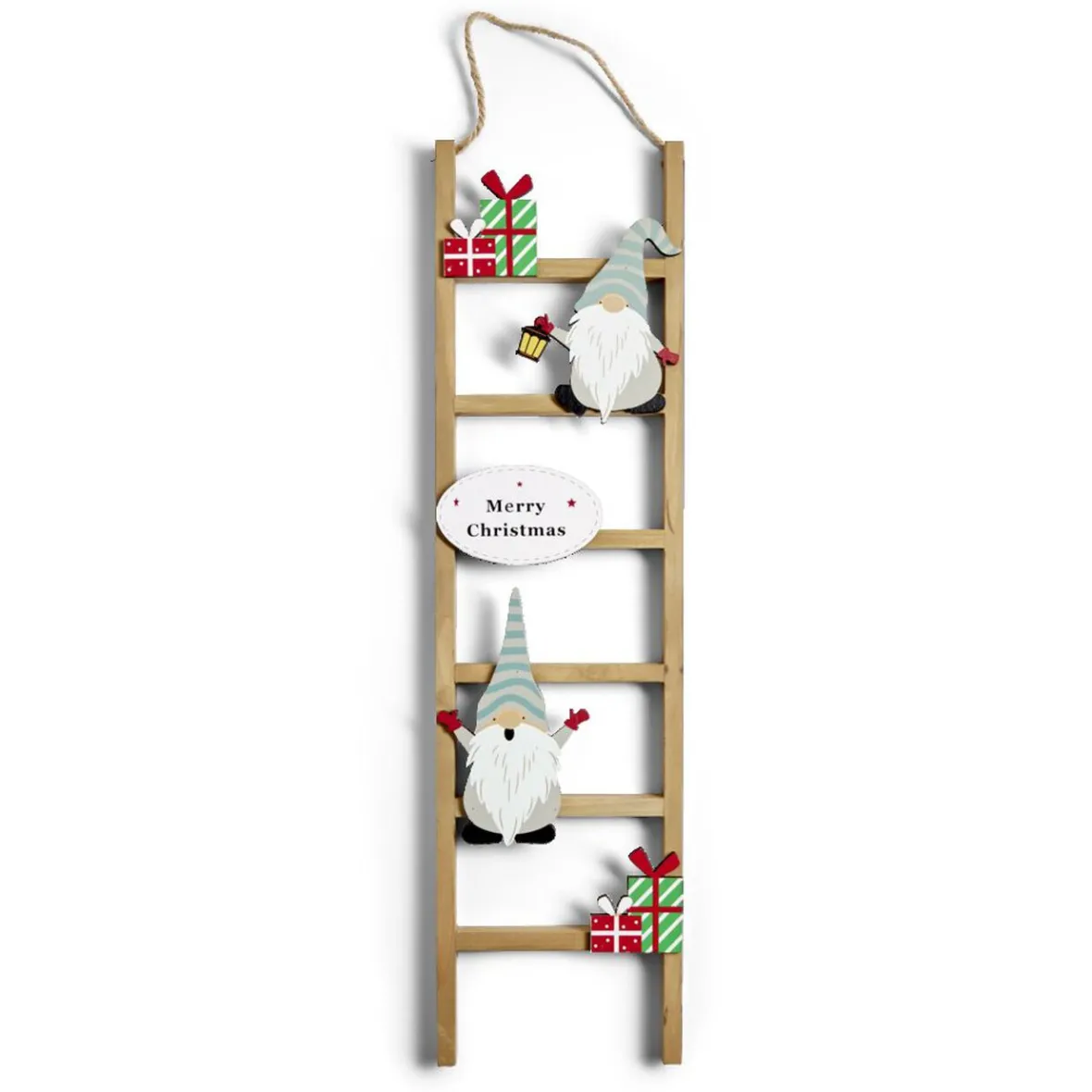 Échelle de Noël en bois à suspendre ou à poser H60cm - 2 modèles-Gifi Discount