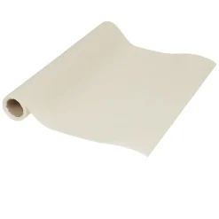 Chemin de table blanc lin effet tissu papier voie sèche 4,8 m-Gifi Sale
