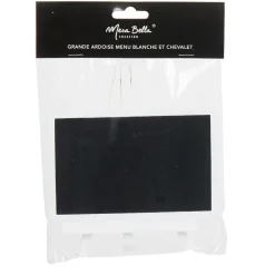Chevalet menu ardoise blanc et noir-Gifi Clearance